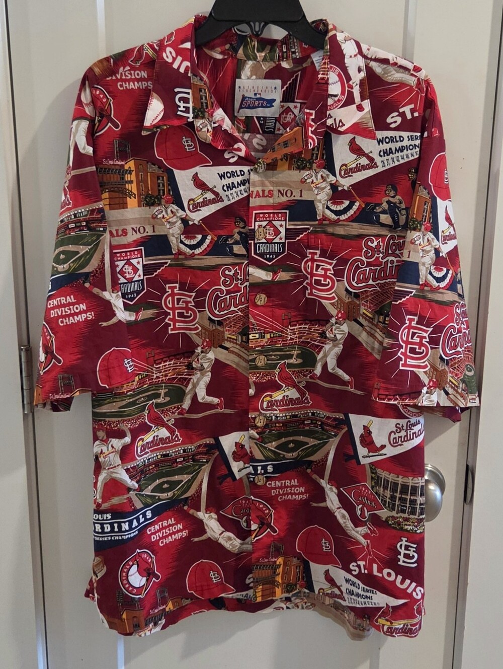 Reyn Spooner MLB St Louis Cardinals Hawaiian Shirt - Size XL - Red